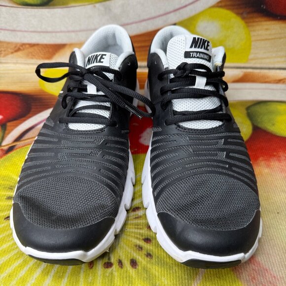 Nike Flex Show Mens Size 11.5 Black & White Athletic Training Sneakers - Picture 2 of 10
